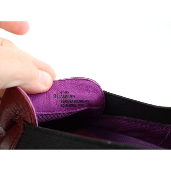 Bionica Gallant Ankle Boots Women's Size 9 Red Wedge Leather Bootie Slip On Shoe - Picture 10 of 11